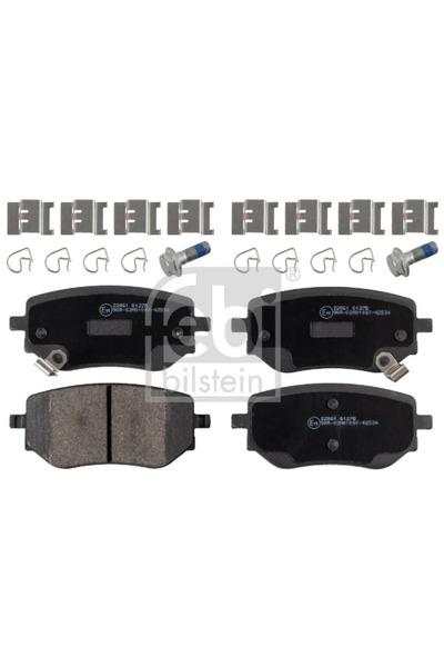 FEBI BILSTEIN Комплект спирачни накладки за дискови спирачки заден мост Merce...