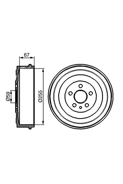 Bosch Tambur Frana Puntea Spate Citroen Evasion Microbus/Jumpy 1 Fiat Scudo B...