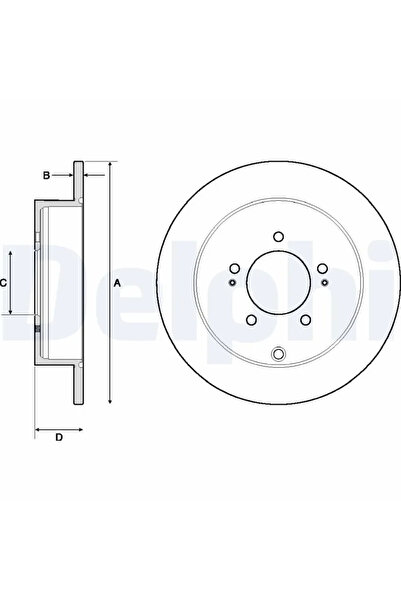 DELPHİ Спирачен диск Citroen C-Crosser Mitsubishi Lancer 8/Outlander 2