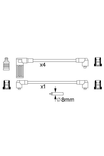 Bosch Set Cablaj Aprinder Fiat Fiorino Autoutilitara/Limuzina Spatioasa/Fiori...