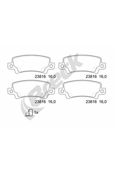 BRECK Комплект спирачни накладки за дискови спирачки Toyota Corolla