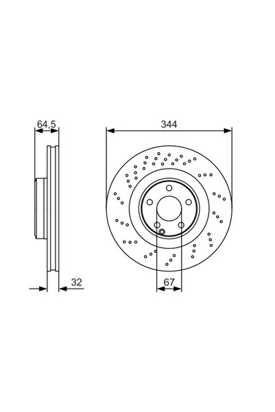 Bosch Дискови спирачки Mercedes-Benz E-класа/Slc/Slc