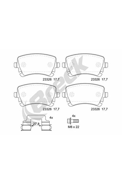 BRECK Set Placute Frana Frana Disc Audi A4 B6/A4 B7/A6 C5 Bentley Continental...