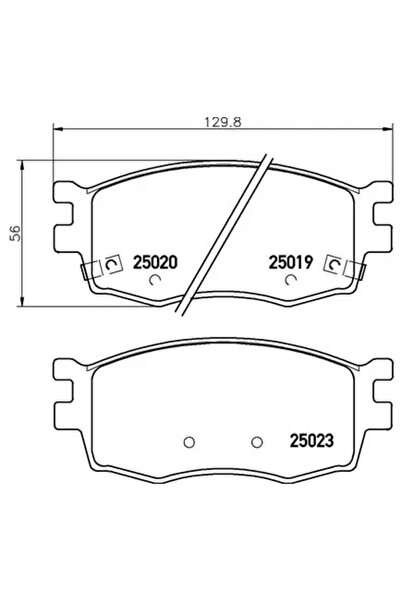 Brembo Комплект спирачни накладки за дискови спирачки Hyundai I20 1