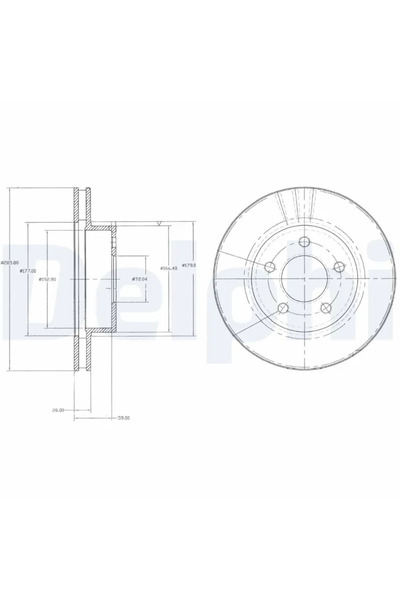 DELPHİ Спирачен диск Ford Explorer