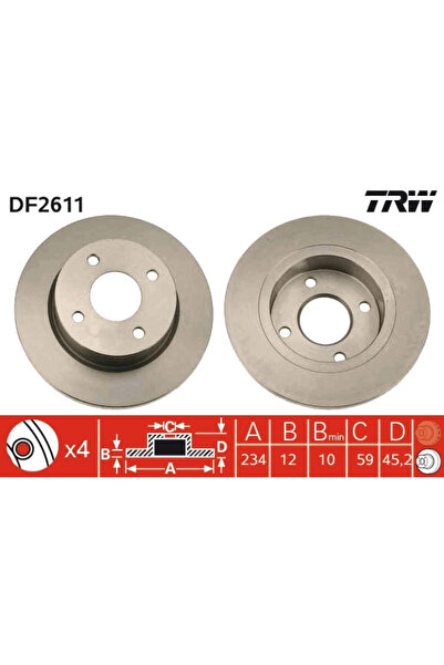 TRW Disc Frana Nissan Micra 2