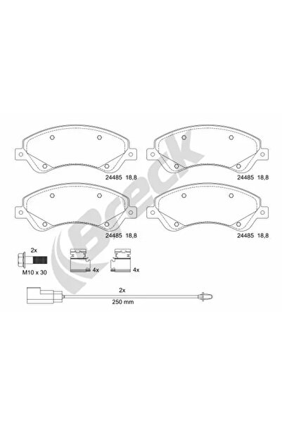 BRECK Комплект накладки за дискови спирачки Ford Transit Tourneo Bus/Transit ...