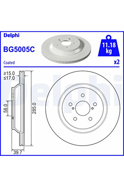 DELPHİ Disc Frana Subaru Impreza/Xv