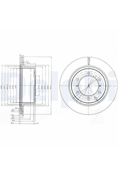 DELPHİ Спирачен диск за Hyundai Terracan