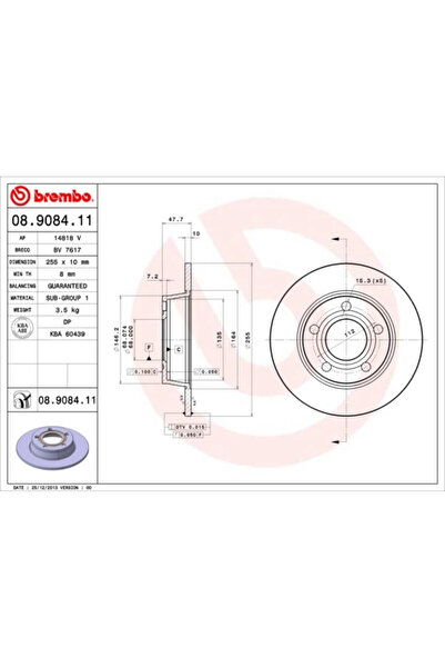 Brembo Disc Frana Audi A6 C5/Allroad C5