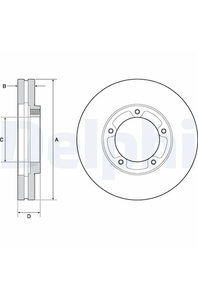 DELPHİ Disc Frana Fuso (Mitsubishi) Canter Mitsubishi Canter 5/Canter 6/Canter 7