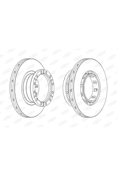 BERAL Спирачен диск Iveco 10-Way/S-Way/Stralis 2