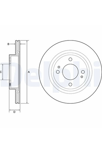 DELPHİ Дискови спирачки Mitsubishi Mirage / Space Star 6/Mirage 6 Limousine