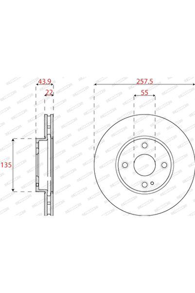 FERODO Brake disc Mazda 2/Mx-5 4/Mx-5 Rf Targa