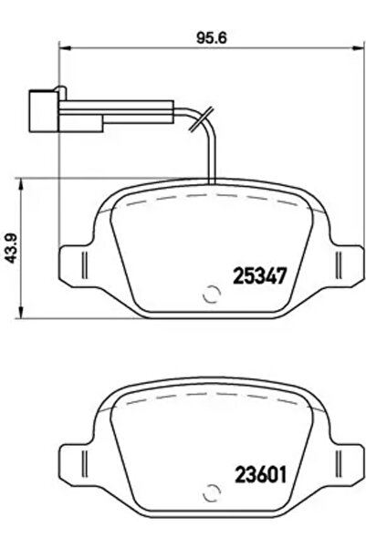 Brembo Комплект спирачни накладки за дискови спирачки Abarth 500 / 595 / 695/...