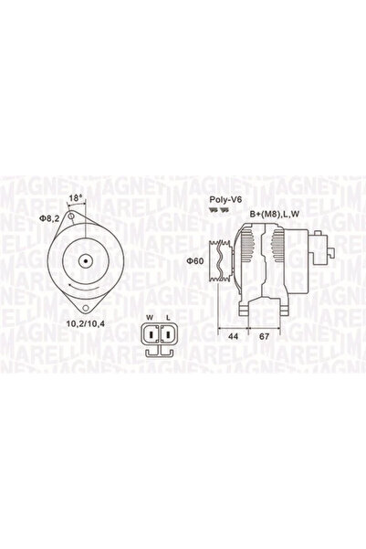 MAGNETI MARELLI Generator / Alternator Opel Astra G/Combo Autoutilitara/Limuz...