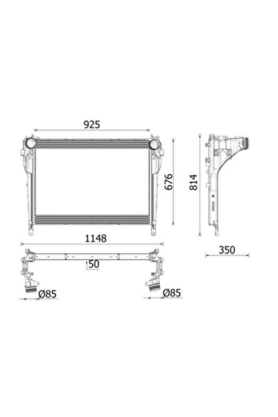 MAHLE Intercooler Compresor Mercedes-Benz Arocs