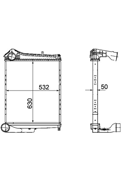 MAHLE Intercooler Compresor Renault Trucks Midlum