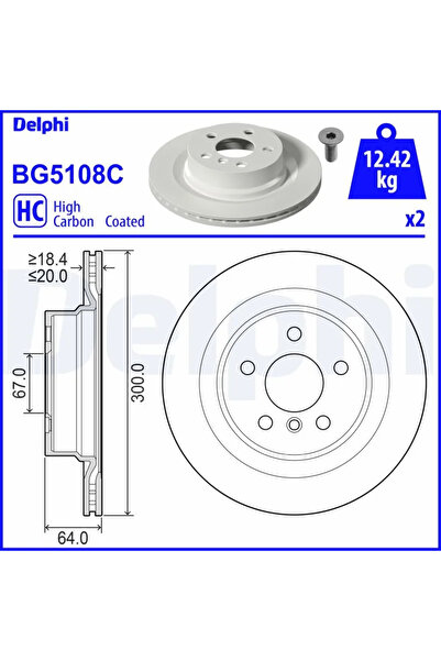 DELPHİ Disc frana BMW 4 Cabriolet 2020-2025 BG5108C