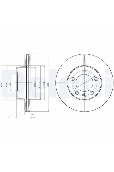 DELPHİ Спирачен диск Nissan NV400 Bus/NV400 Body/NV400 Platform/Chassis Opel ...