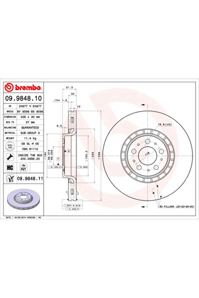 Brembo Disc Frana Volvo XC90 1