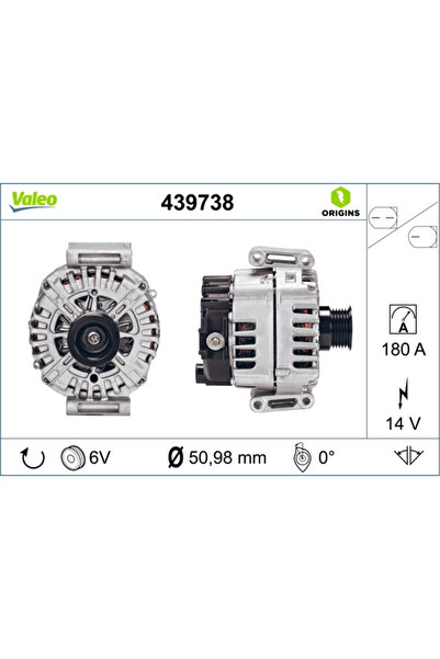 VALEO Generator / Alternator Mercedes-Benz C-Class/Cls/E-Class