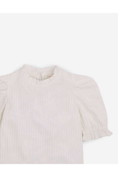 Gingersnaps Girls Solid Ribbed Half-Sleeve Top