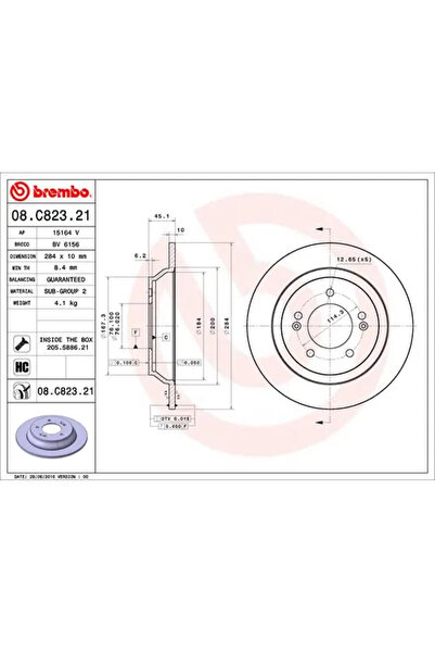Brembo Disc Frana Hyundai Kona Kia Seltos/Soul 2/Soul 3