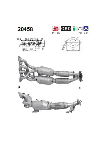 As Catalizator Ford C-Max 2/Focus 3/Grand C-Max