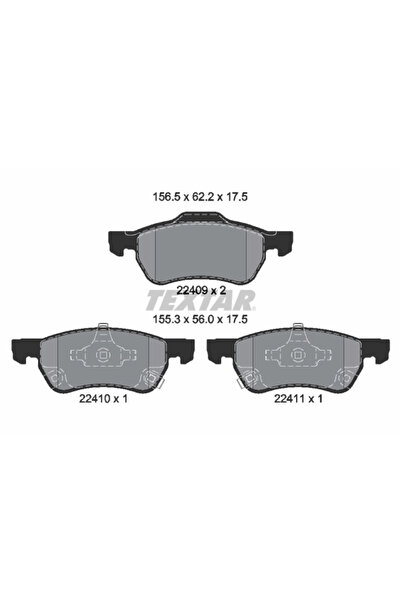 TEXTAR Set Placute Frana Frana Disc Mg Mg 350/Mg 5/Mg Zs Suv Mg (Saic) 5/Gt/Zs