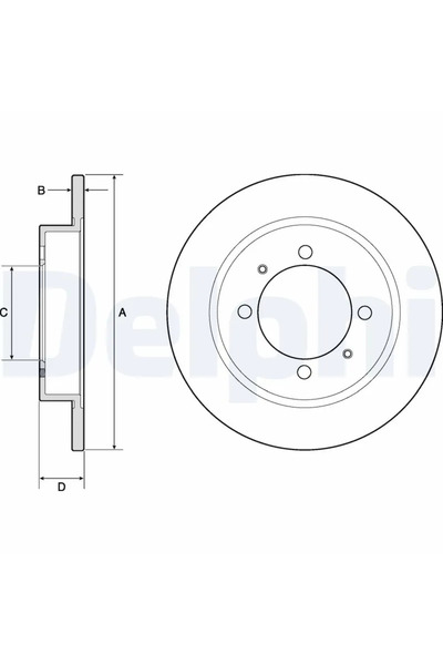 DELPHİ Brake disc MITSUBISHI CARISMA limousine 1996-2006 BG3203