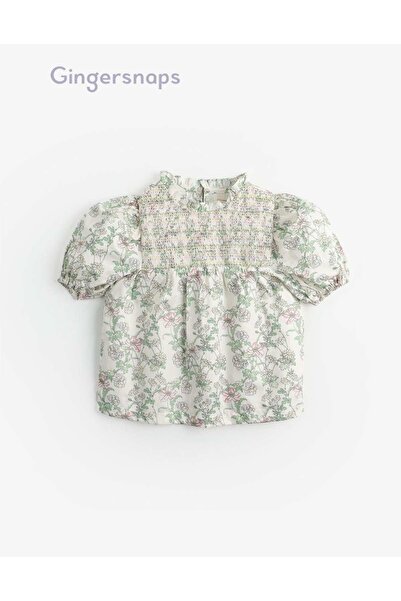 Gingersnaps Girls Floral Cropped Short Top