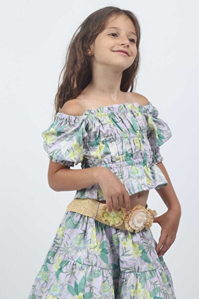 Gingersnaps Girls Printed Off-Shoulder Top