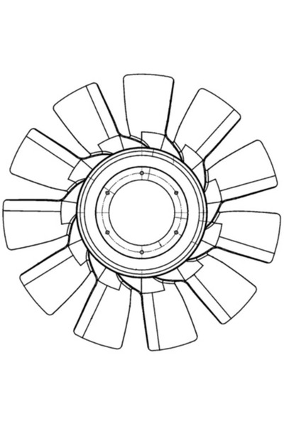 MAHLE Лопатка на вентилатора за охлаждане на двигателя Scania G 1/P 1/R 1