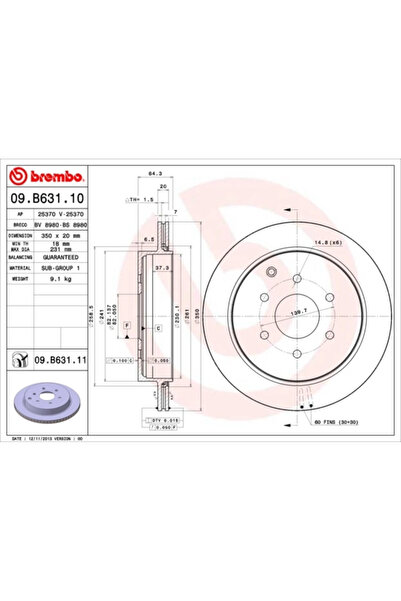 Brembo Disc Frana Infiniti QX56/QX80 Nissan Patrol 6
