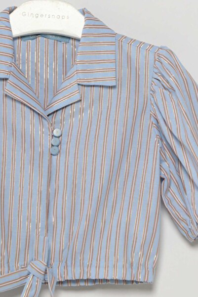 Gingersnaps بلوزة مخططة قصة فضفاضة للبنات