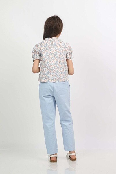 Gingersnaps بلوزة بناتية بنصف كم مزينة بالزهور