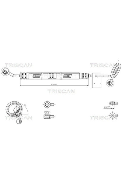 TRISCAN Furtun Hidraulic Sistem De Directie De La Pompa Hidraulica La Caseta ...