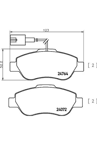 Brembo Set Placute Frana Frana Disc Fiat 500 C Ford Ka