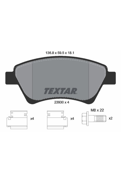 Krieger Set Placute Frana Frana Disc Renault Kangoo/Megane 2/Scenic 2