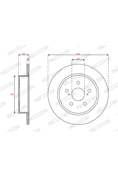 FERODO Brake Disc Toyota C-Hr