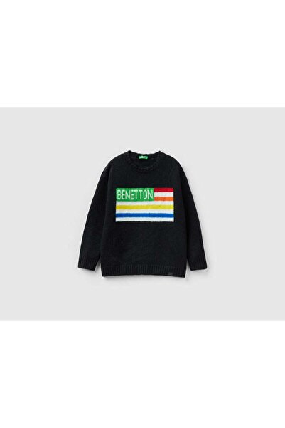 United Colors of Benetton Printed Long-Sleeve Sweater