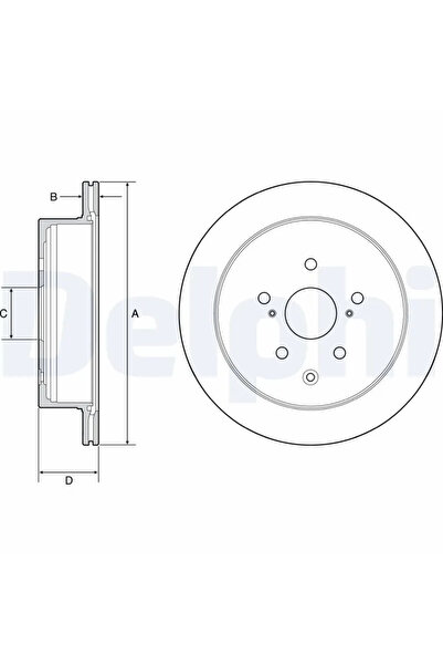 DELPHİ Disc frana LEXUS RX 2008-2015 BG4929C