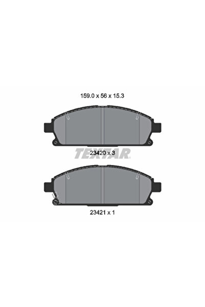 TEXTAR Комплект спирачни накладки за дискови спирачки Infiniti Q45 2 Nissan P...