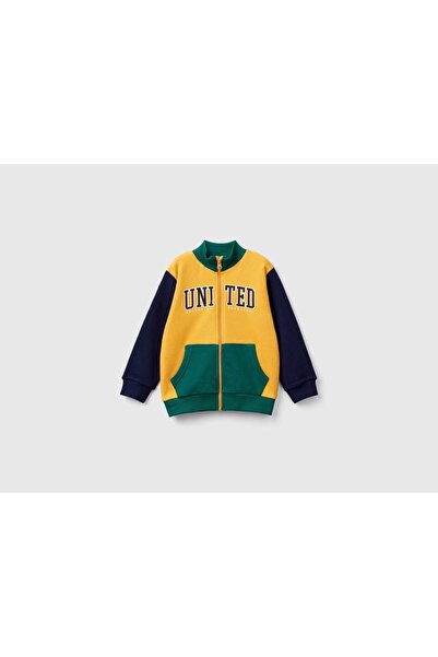United Colors of Benetton سترة أولاد بأكمام طويلة وسحاب