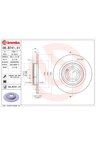 Brembo Disc Frana Mercedes-Benz Slc/Slk