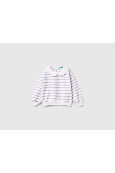 United Colors of Benetton Girls Striped Crew-Neck Sweater