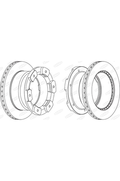 BERAL Set Discuri Frana Iveco Daily 4 Caroserie/Daily 4 Platou / Sasiu/Daily ...