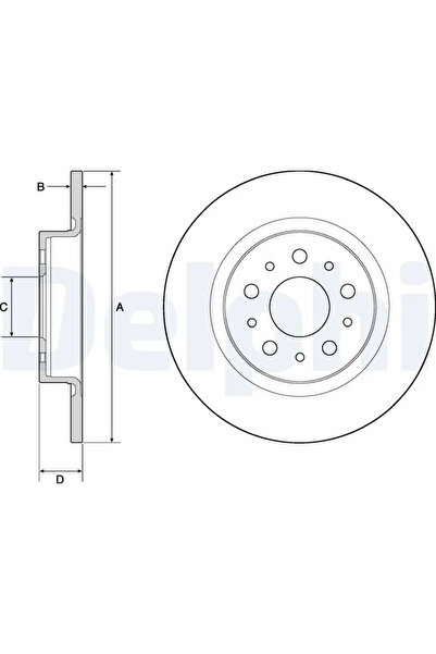 DELPHİ Brake disc FIAT 500L 2013-2019 BG4690C