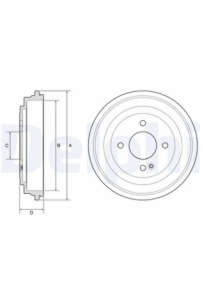 DELPHİ Brake drum KIA PICANTO III (JA) 2017-2025